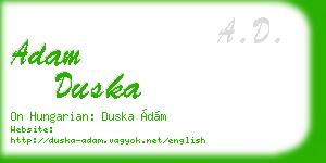 adam duska business card